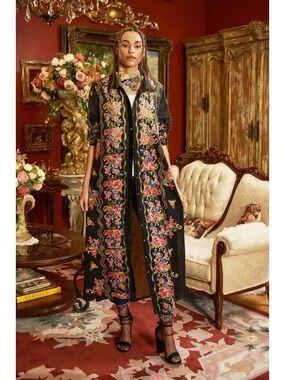 ARATTA meadows of flowers Embroidered Duster